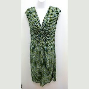 Lady Hathaway A-line Blue Green Mod Dress Sz 10
